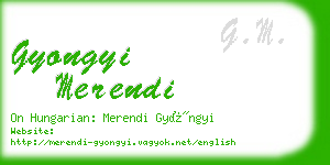 gyongyi merendi business card